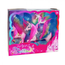 Конячка 68430 (24шт) єдиноріг/пегас, набір 3шт (23см, 12см, 10см), в кор-ці, 38-32,5-8см