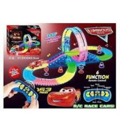 Трек на радіокеруванні 133 (24/2) світло, звук, 163 елементи, довжина треку 348 см, дорожні знаки, в коробці