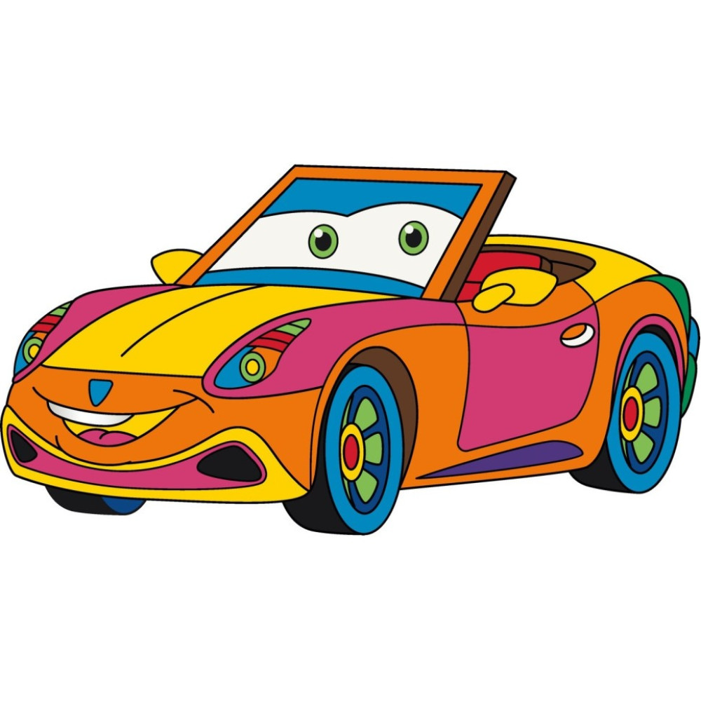 Дитяча розмальовка "Кабріолетик" 25х30 см 15121-AC