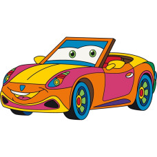 Дитяча розмальовка "Кабріолетик" 25х30 см 15121-AC