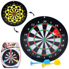 Дартс MR 1333 (36шт) магнітний, 20,5см, двосторонній, дротики 3шт, на листі, 24,5-31-2,5см