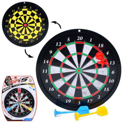 Дартс MR 1333 (36шт) магнітний, 20,5см, двосторонній, дротики 3шт, на листі, 24,5-31-2,5см