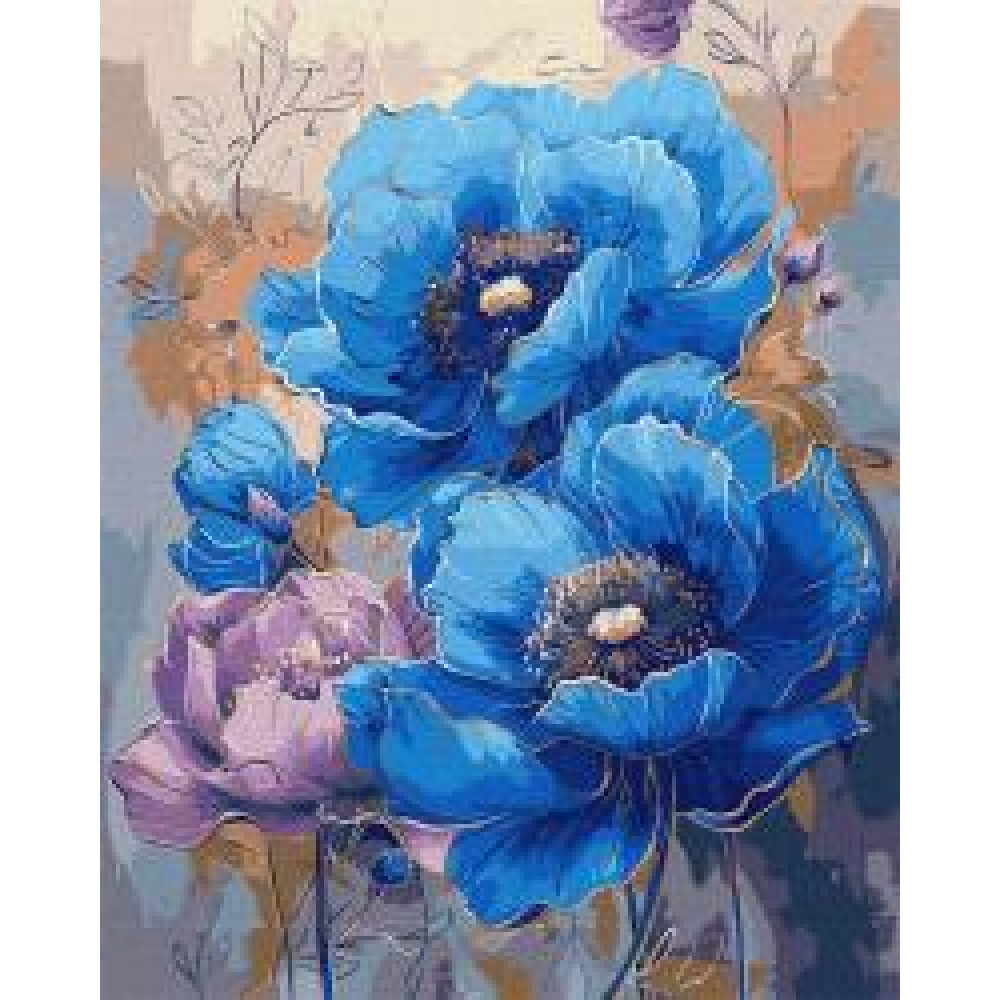 Набір для розпису по номерах "Симфонія кольорів з фарбами металік" 40х50 см KHO3275