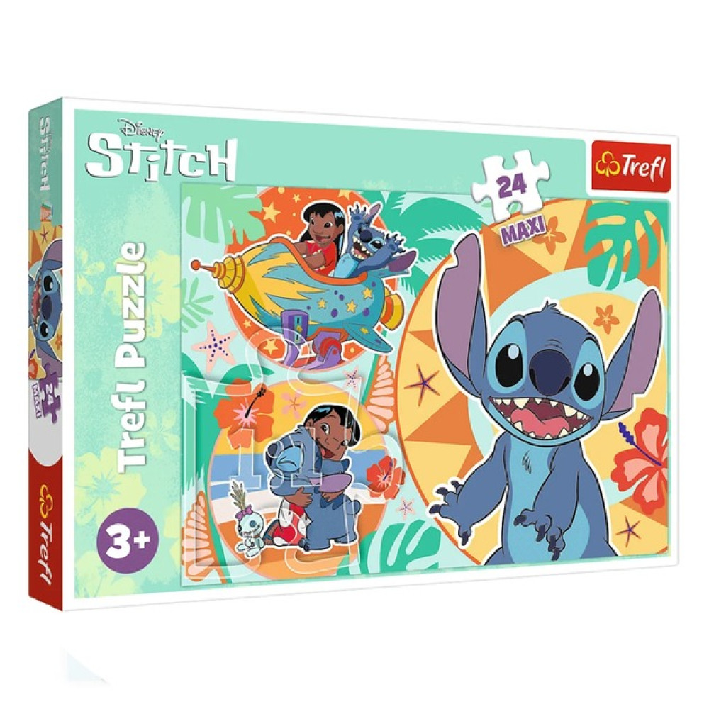 Пазли "24 Maxi" Lilo&Stitch Щасливий день Trefl 14365