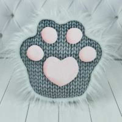 М'яка іграшка Лапа-антистрес принт (сірий) (28x30x10 см) 00066-68