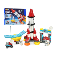 Конструктор JDLT 5455 (8шт) космическая ракета, луноход, база, фигурки,126дет,в кор-ке,55-42-10см