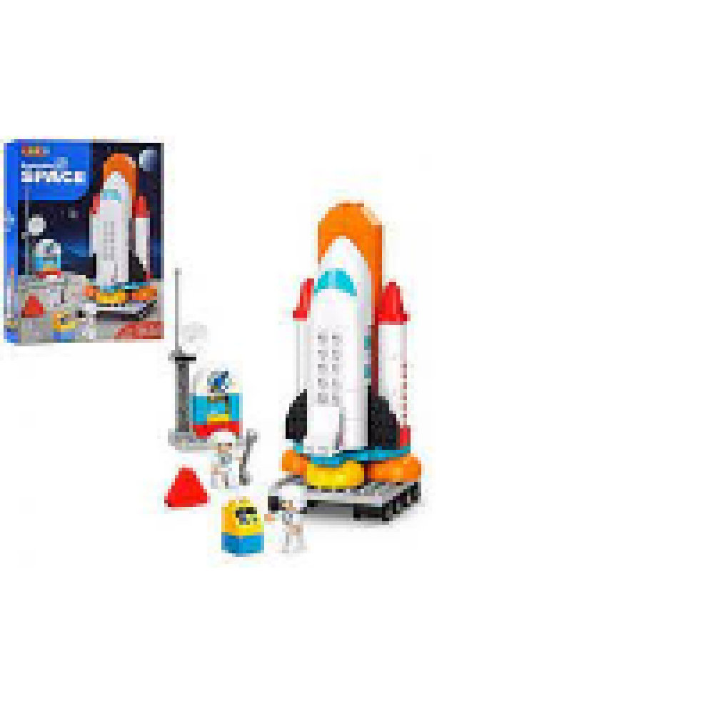 Конструктор JDLT5453 (12шт) космическая станция, ракета, фигурки, 72дет,в кор-ке, 35-48-9см