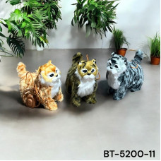 М'яка інтерактивна іграшка "Кішка на повідку" 25см BT-5200-11