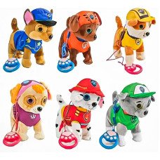М'яка інтерактивна іграшка "Щенячий патруль на повідку" 26см