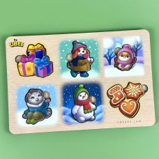 Зимові вкладки з фоном підказкою 2 (230x155x6 мм) PCD286