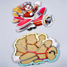 Контурний пазл "Котик пілот" (18,5х17х0,6 см) PCD281