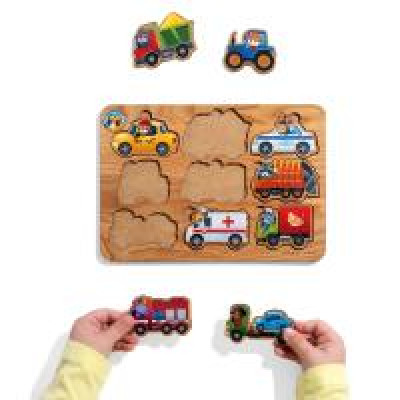 Дерев'яний сортер (рамка-вкладка): Транспорт. Розвиваюча гра для малят (220x150x6 мм) ПСД130