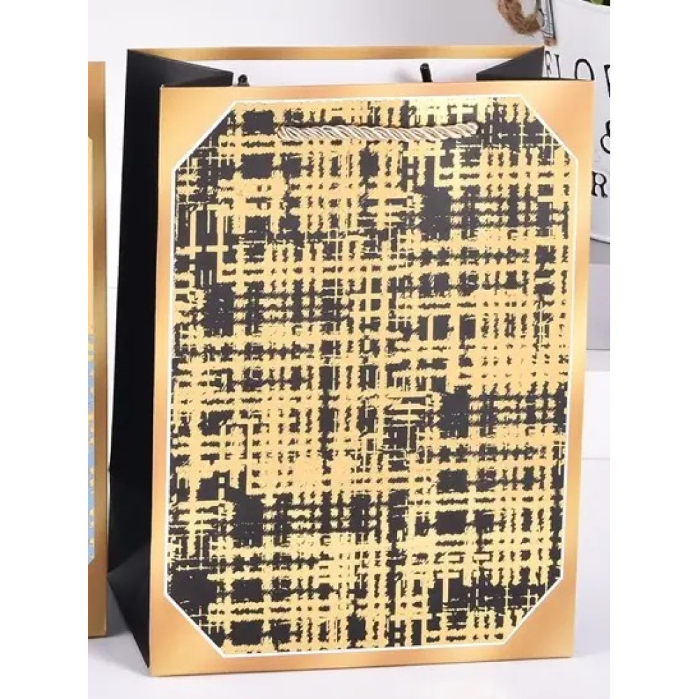 Пакет подарунковий ГІГАНТ Китай Вязка чорний (55x43x15 см) 15494