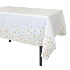 Скатертина "Золоті зірки на білому" 7035-0053