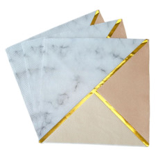 Серветки Золото, бежева геометрія 20 шт 14969