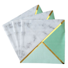 Серветки Золото, мятна геометрія 20 шт 14968