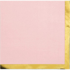 Серветки Рожеві золотий кут 20 шт 15683