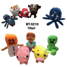 М'які іграшки майнкрафт"мікс" 20см  (уп.10) (ящ. 360)BT-5210