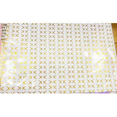 Папір подарунковий голограма Золото на білому PAP-91652