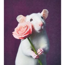 Набір для творчості алмазна картина Мишка з дарунком Strateg розміром 40х50 см (SK88223)