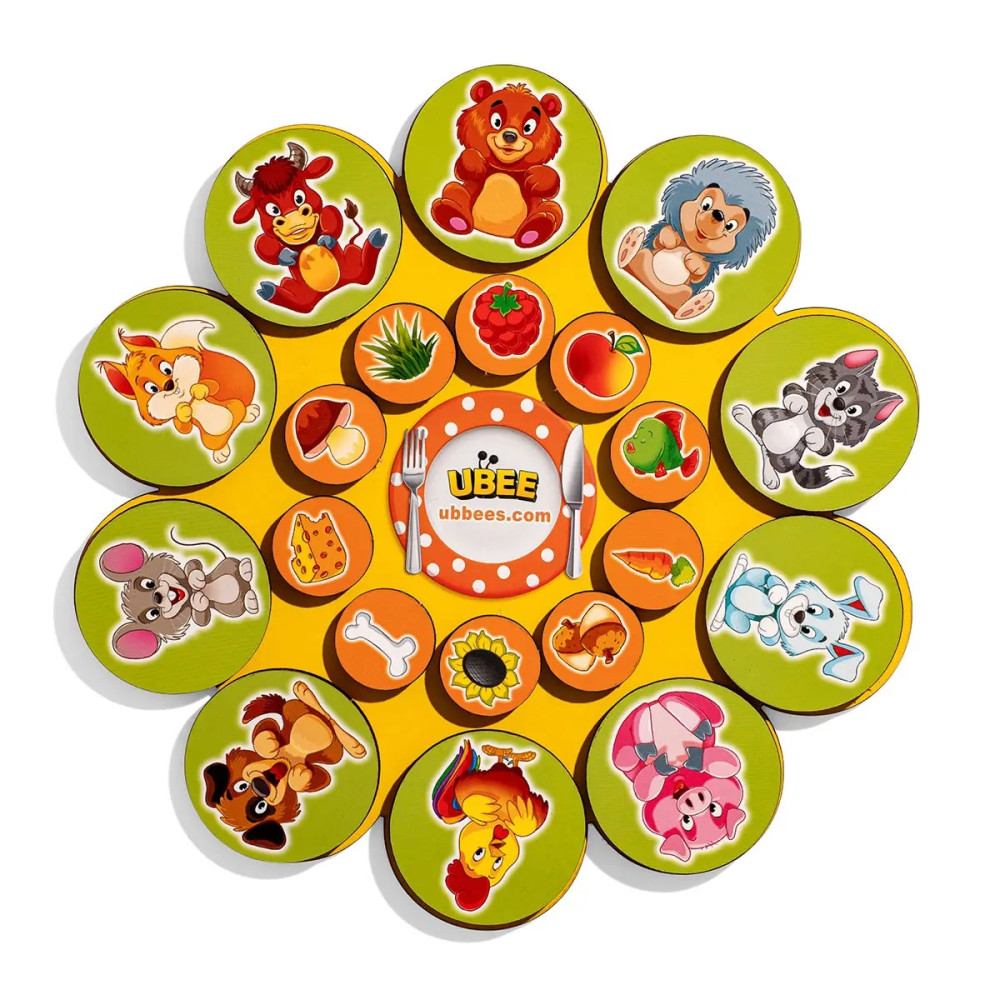 Гра на липучках - Хто що їсть (1x24x24 мм) ПСД276