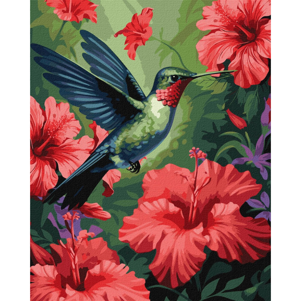 Набір для розпису по номерах "У райському саду" 40х50см KHO6577