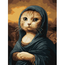 Набір для розпису по номерах "Таємнича кішка" 30х40см KHO6686