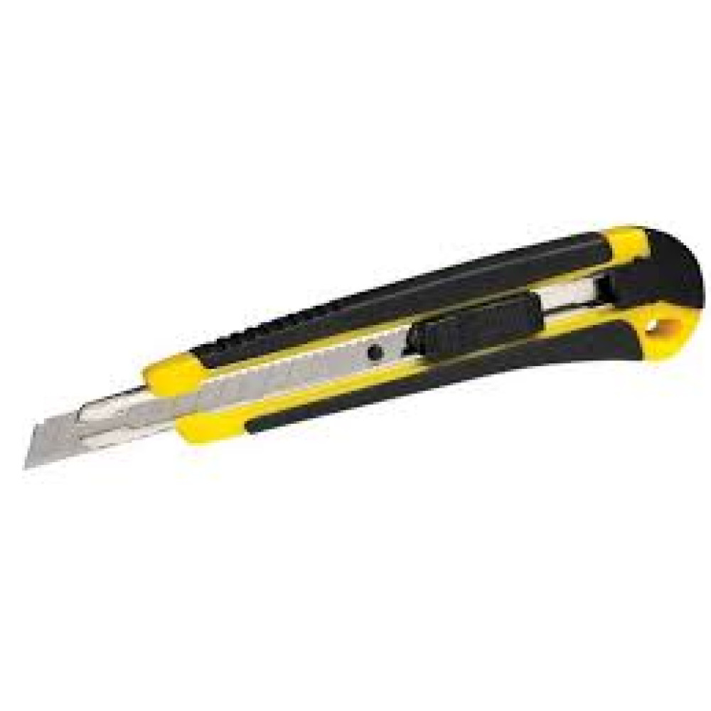 ніж трафарет.,+2леза 9мм,автофікс.,метал.напр.,прогумов., 4503, SOZ