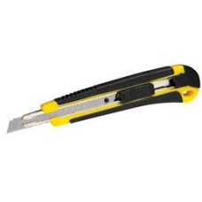 ніж трафарет.,+2леза 9мм,автофікс.,метал.напр.,прогумов., 4503, SOZ