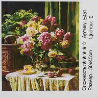 Картина за номерами Е 451, 50x40 см, в коробці