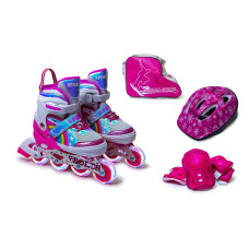 РОЛИКИ SCALE SPORTS ВЕСЕЛКА КОМПЛЕКТ26-29 XS, РОЖЕВИЙ