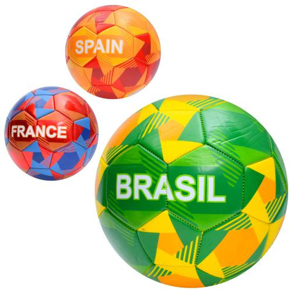 М'яч футбольний EN 3321 (30шт) розмір 5, ПВХ, 2,7мм, 300-320г, в пакеті