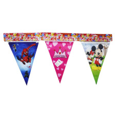 Декорація прапорці "Герої мультиків", 3,8 м, папір F-9035341