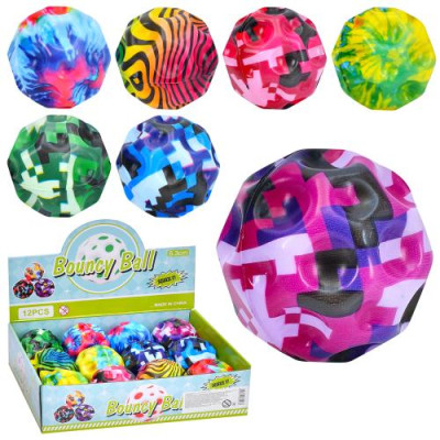 М'яч дитячий фомовий MS 4369 (144шт) антигравітаційний, 6см, 12шт(мікс видів) в дисплеї, 25,5-19-6,5см
