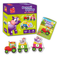 Гра розвиваюча Vladi Toys з липучками. "Веселий фермер". VT2100-13