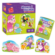 Гра розвиваюча Vladi Toys з липучками. "Мама і малюк". VT2100-14