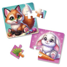 Гра розвиваюча Vladi Toys м'які пазли "Зайчик та лисичка" VT1102-35