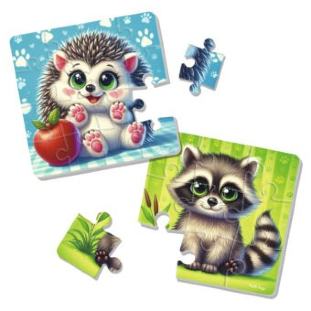 Гра розвиваюча Vladi Toys м'які пазли "Єнот та їжачок" VT1102-36