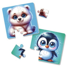 Гра розвиваюча Vladi Toys м'які пазли " Ведмедик та пінгвеня" VT1102-38