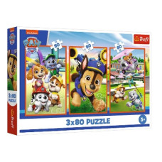 Пазли "3x80" Paw patrol Собача банда Trefl