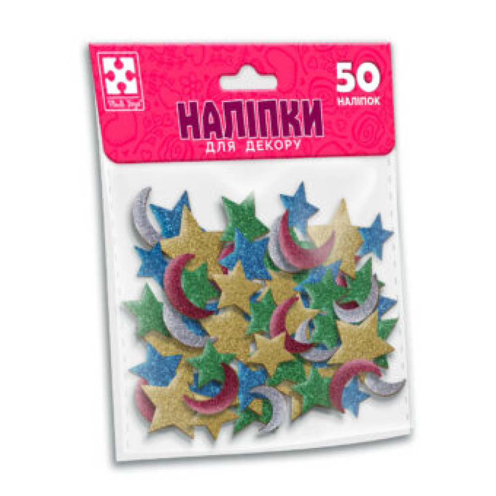 Набір для творчості Vladi Toys м'які наліпки "Зірка та місяць" VT4206-55