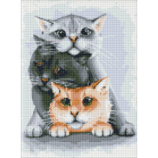 Набір з алмазною мозаїкою "Маленькі улюбленці" 30х40см AMO7134