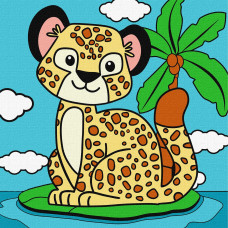 Набір для розпису по номерах для дітей "Гепард" 25х25 см KHO9070