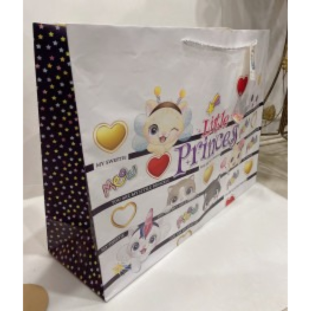 Пакет паперовий, 66х48х20 см Картон 190г/м2 Повнокольоровий друк, матова ламінація + фігурний пластиковий контейнер GB-21426