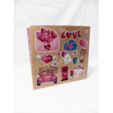 Пакет крафт ручки - прямокутні паперові кольорові, 32х15х30 см, папір 100 г/ м2 Крафт колір Бурий KGB 323015 -22