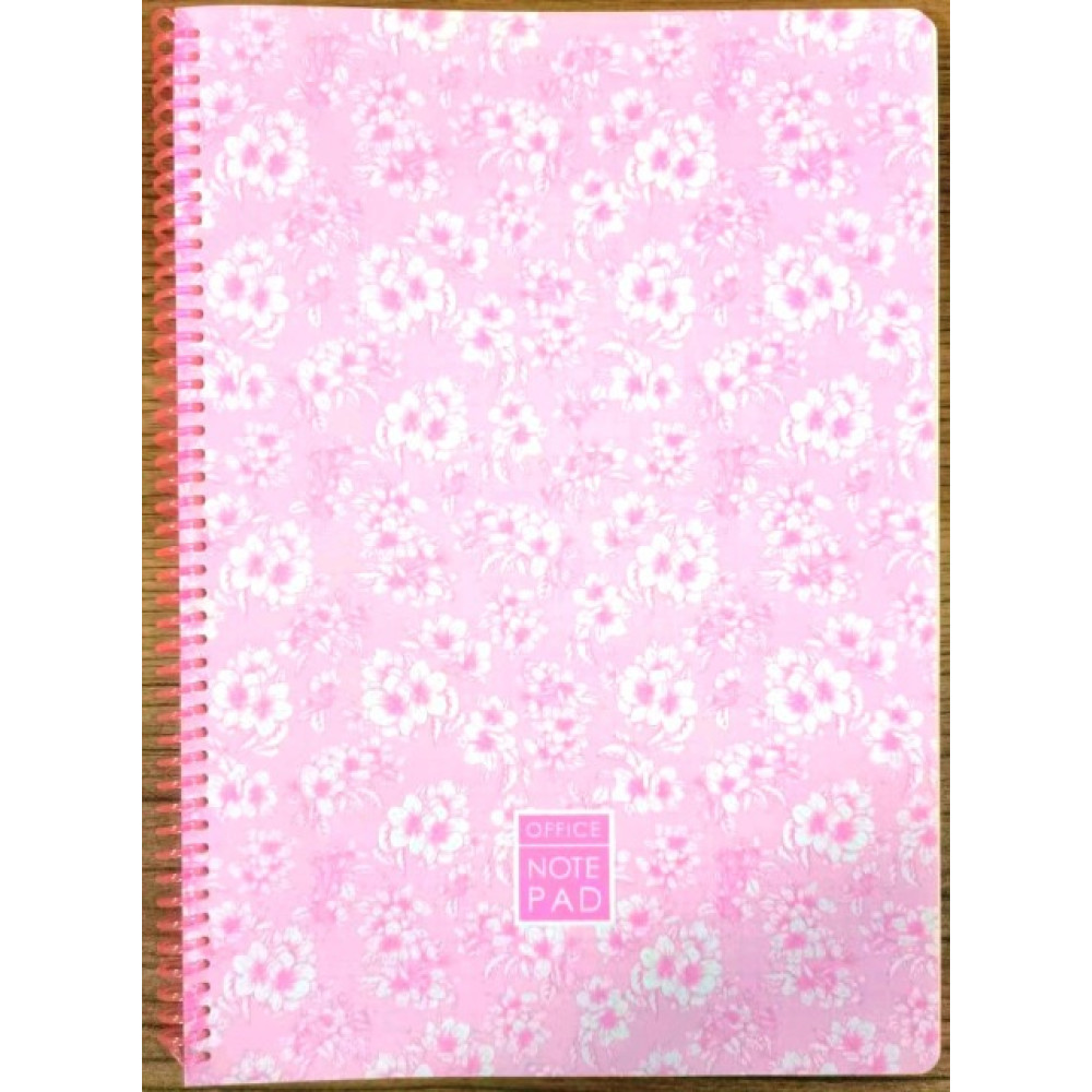 Блокнот на спіралі А4, 80 аркушів, 60г/м2, блок у клітинку, N9628