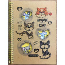 Блокнот N9604, А5, 80 арк., клітинка, 60г/м2 N9604