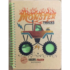 Блокнот Крафт на спіралі В6, 80 аркушів, 60г/м2, блок у клітинку, N9612