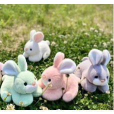 М"яка Іграшка Кролик сірий ,персиковий,білий  19см 0634