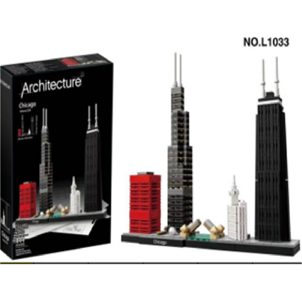 Конструктор у коробці  Architecture Chicago 72686Skyline Building Blocks Set (444 pieces) (a)